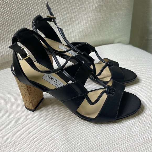 Jimmy Choo Margo 80 Cork Heeled Sandals Size 35 - Picture 3 of 6